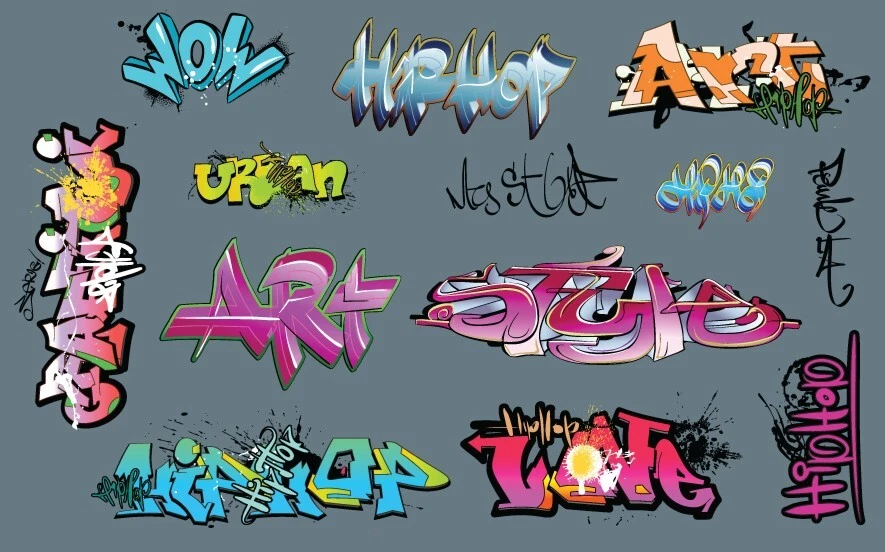 Planche Grafiti pour wagon au 1:87,diorama train ho, maquette, décalcomanie