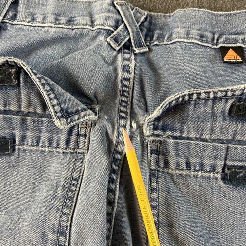 VINTAGE Silver Tab Jeans Girls ACTUAL 24x24 Blue Distressed Y2K Skater #4382 - Picture 12 of 14
