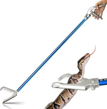 52 Inch Aluminum Alloy Snake Tongs, Professional Standard All-In-One Reptile Gra
