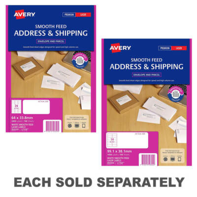 Avery Professional Quickly Smooth Feed Laser Label Easy Peel Pack Of 100pcs