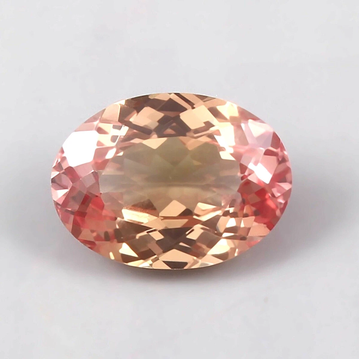 Natural Bi Color Ceylon Padparadscha Sapphire Oval Loose Gemstone