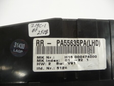 2000-2002 Bentley Arnage AC Heater Climate Control Switch Panel PA55635PA OEM A1