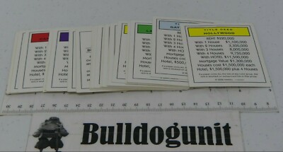 2006 Monopoly Here & Now Board Game All 28 Deed Cards Parts Only