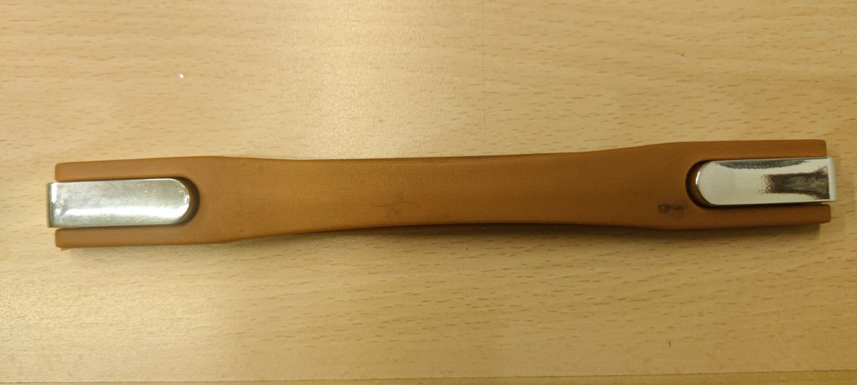 Maniglia Di Ricambio Per Valigie 2 Pezzi - Manico In PVC Con Attacchi In Lega, Lunghezza 206 Mm, Sostituzione Per Valigie E Bauli