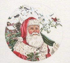 Liz / Susan Roberts Wilderness Santa Handpainted Needlepoint Canvas