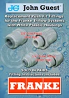 2 Franke Triflow Filter Housing - NEW Push Fit Fittings