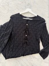 CHANEL 2022 Black Quilted Dress XS/SS Italy Rayon Blend Excellent Condition