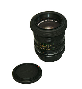 Canon FD 50mm f1.4 Manual Focus Lens + 1.5x Tele-Converter