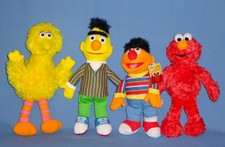 Sesame Street-Plush-Big Bird-Bert-Elmo-Ernie NEW/w tag-Tall Muppet doll SET-LOT