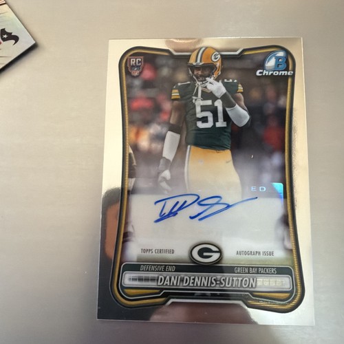 2026 Bowman Chrome Football Dani Dennis-Sutton RC Rookie AUTO (5) - Afbeelding 3 van 4