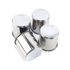 4Pcs 3.15" Push Through Wheel Center Caps Stainless Trailer Hub Cap for Chrome