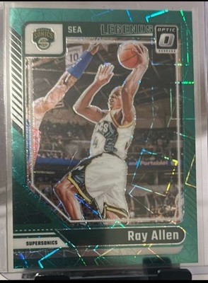 2024-25 Panini Donruss Optic Legends Ray Allen No.240 Green Lazer Prizm /49