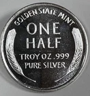 1/2 oz .999 Fine Silver Flowing Hair Round Golden State Mint