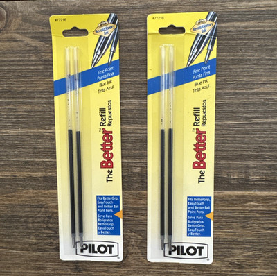 Pilot The Better Ball Point Pen Refills Blue Ink Lot Of 2 Fine Point 77216 Japan
