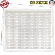 Jewelry Organizer Tray W/ 78 Containers Portable Craft Storage Clear Plastic New