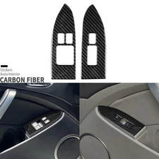 Real Carbon Fiber Interior Window Lift Switch Cover Trim For Infiniti G35 05-06