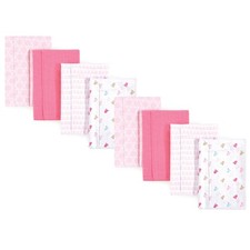 Luvable Friends Cotton Poly Flannel Burp Cloths Multipack, Birdies 8-Pack, On...