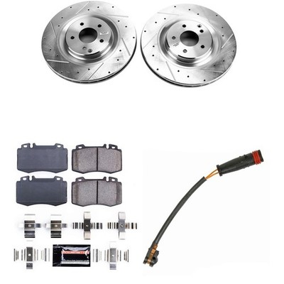Powerstop Front 2 Wheel 345mm Discs & Pads & Sensor Kit for 2007-2010 SLK55 AMG