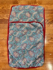 Vintage RALPH LAUREN COLLETTE Pillow Sham Standard Blue Red Paisley Set Of 2