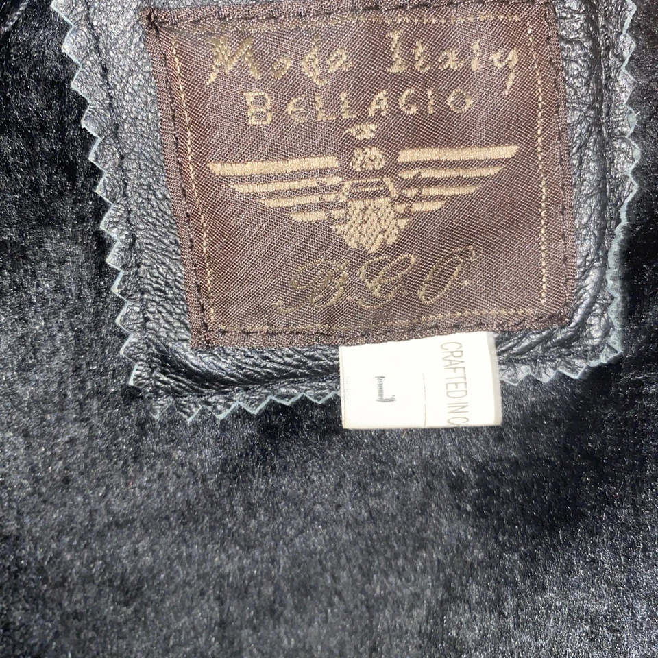 Chaqueta de Cuero Bellagio Vintage Para Hombre Grande Hecha en Italia Abrigo 100% Cuero Foto 2 de 4