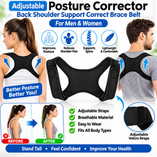 Adjustable Posture Corrector Back Shoulder Support Correct Brace Belt Men Women