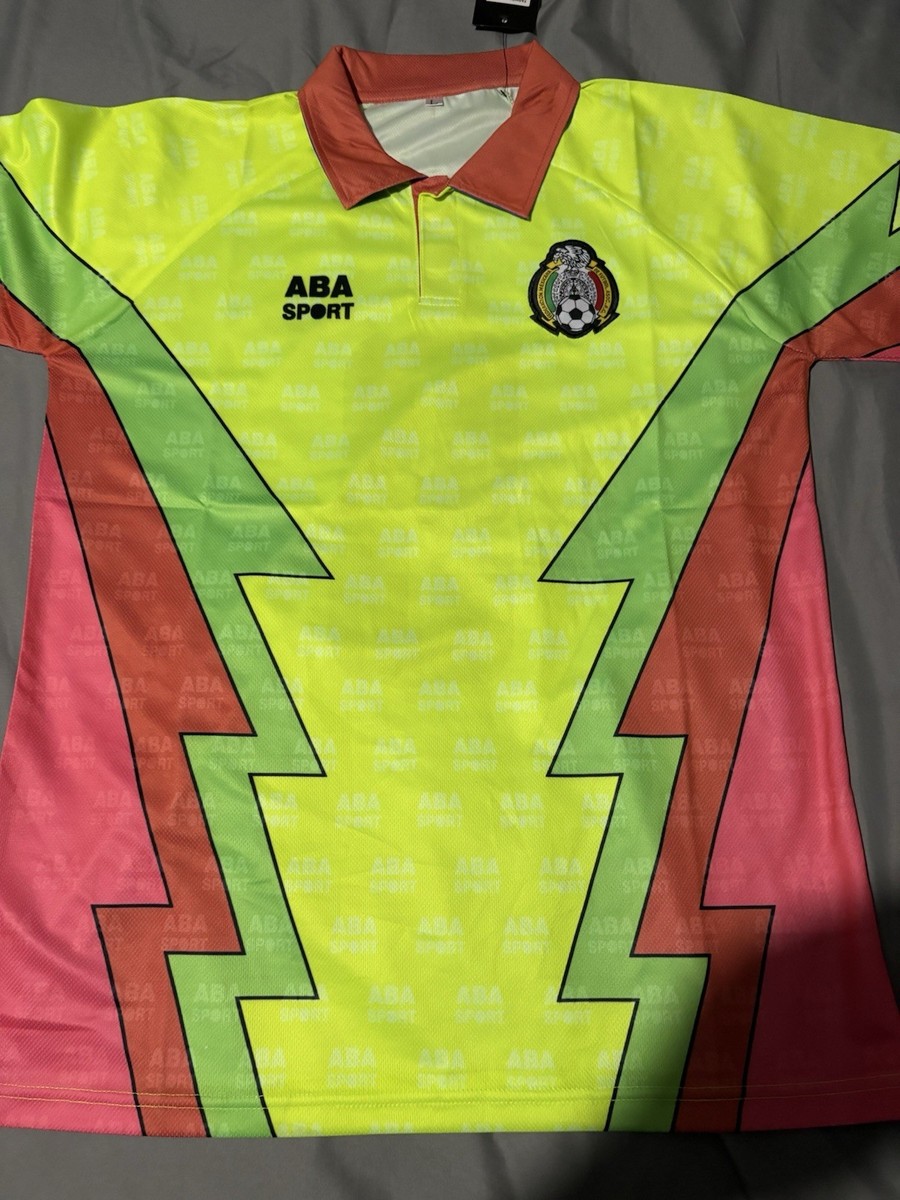 Jorge Campos Mexico 1994 Jersey #9 Retro Goalkeeper Soccer Shirt