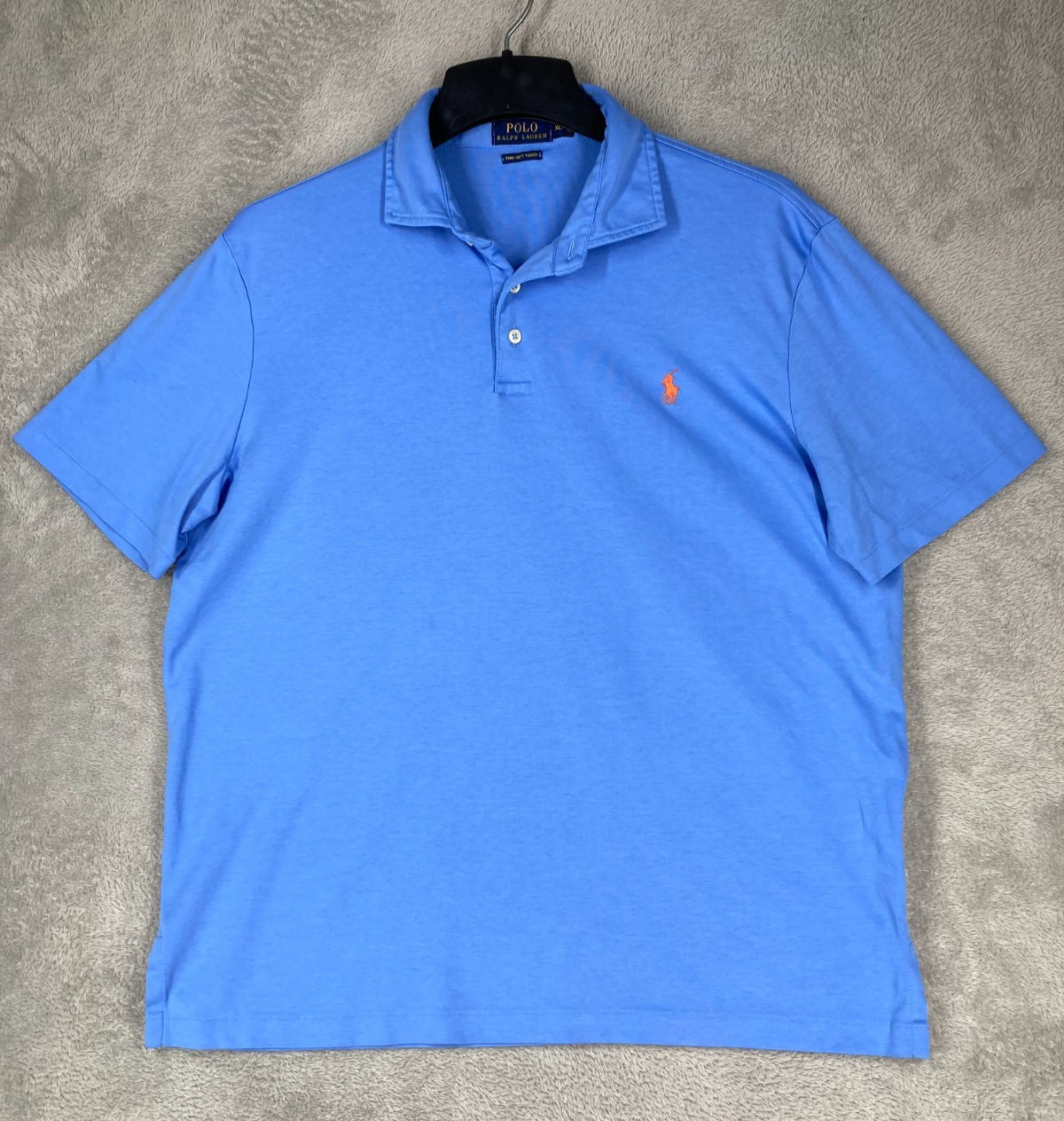 Polo Ralph Lauren Camicia Uomo XL Blu Pima Soft Touch Golf Preppy Pony Casual