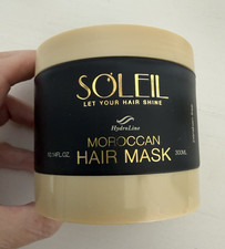 Soleil HydroLine Moroccan Hair Mask Argan Jojoba Paraben-Free 10.14 fl oz