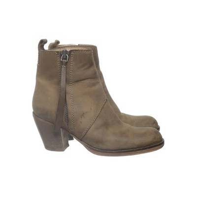 Acne, Stiefeletten, Größe: 36, Beige, Wildleder, Damen #xu0