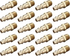 20PCS Air Hose Fittings Quick Connect Brass Male Coupler Plug for Air Compressor