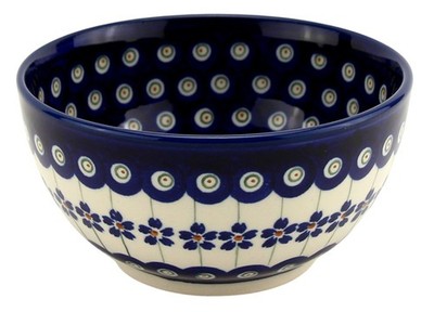 Polish Pottery Cereal Bowl   Handmade Stoneware by Zaklady Boleslawiec