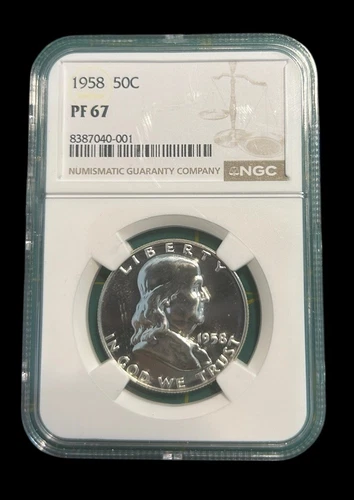 1958 Proof Silver Franklin Half Dollar NGC PF67