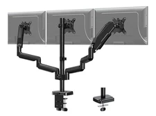 MOUNT PRO Triple Monitor Mount for 13-27 inch Screens, 3 Monitor Desk Mount, Gas