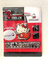 Hello Kitty Car Emblem 2 Badge Sign Decal Kt324 Seiwa Sanrio Japan Rare Vintage