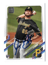 2021 TOPPS #560 JT BRUBAKER PIRATES YANKEES AUTOGRAPHED SIGNED BASEBALL CARD RC
