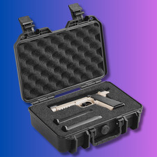 Hard Pistol Cases with Pre-cut PU Foam Lockable Pistol Case for 1 Pistol