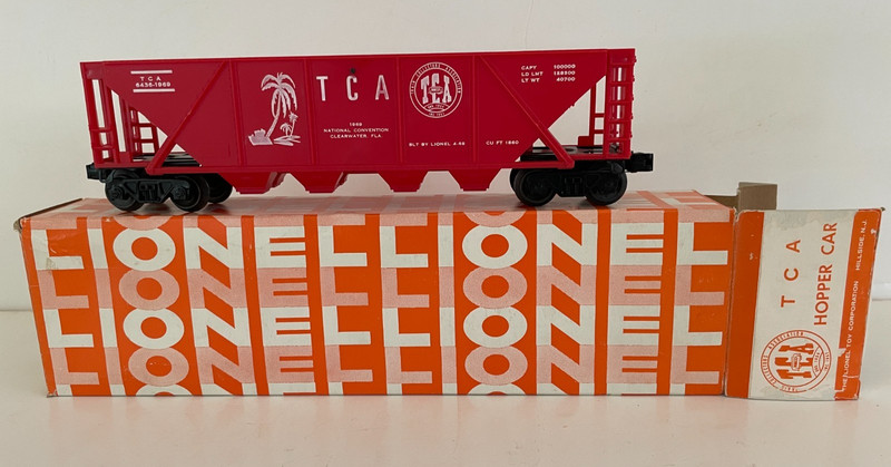 Lionel Lines O ga Postwar 6436-1969 TCA Convention Hopper in Hagerstown MD Box