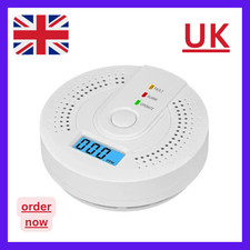 CO Detector Warning Alarm Sensor LED Digital Display Battery Powered Home Safety