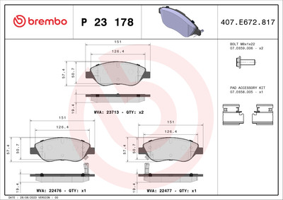 Pastiglie Freni Brembo P 23 178 - Ricambio Auto Di Qualità - Foto 11