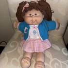 Vintage 1978, Coleco Cabbage Patch Kids Signed Dark Hair Blue Eyes