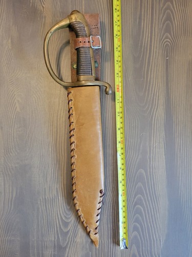 WWI-WWII German Police Sword/Modified D-Guard Bowie Knife w/Custom Sheath