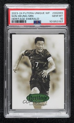 2023 Unique World Football Heritage Emerald /24 Heung-Min Son PSA 10 GEM MT 1ci5