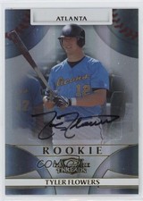 2008 Donruss Threads Rookie Gold Signatures 54/100 Tyler Flowers #104 Auto n1u