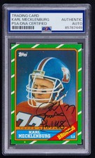 Karl Mecklenburg Signed 1986 Topps Rookie Card #119 (PSA) Denver Broncos Auto. rookie card picture