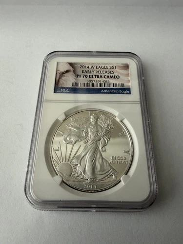 2014-W Proof American Silver Eagle PF-70 Ultra Cameo NGC. First Releases