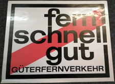 Aufkleber Werbung, Fern Schnell Gut, ca. 35,8 x 27,9 cm