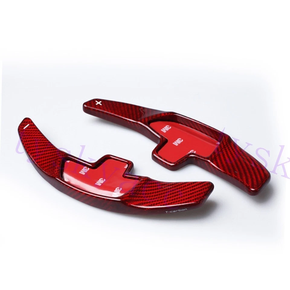 Carbon Fiber Steering Wheel Shift Paddle Shifter For Benz X156 W176 W205 GLE GLC - Image 3 of 4
