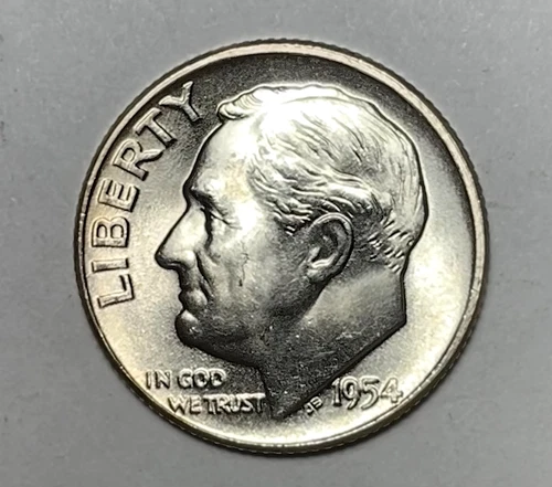 1954 10C Roosevelt Dime Uncirculated 90% Silver