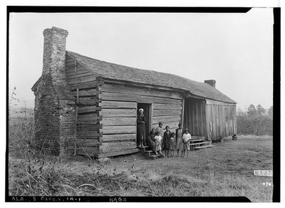 Oxford Alabama Freeman-Caver-Christian House 1935 Double Log Slave House