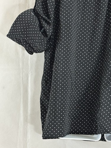 NWTs Notation Size XL Black White Polka Dot Button Blouse Collar 3/4 Tab Sleeve - Picture 18 of 23